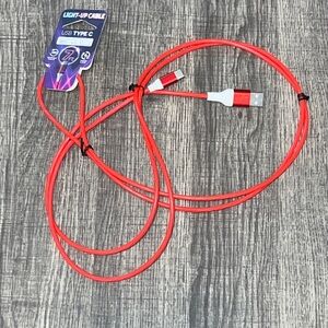 Vibrant Red USB Type-C Light-Up Charging Cable